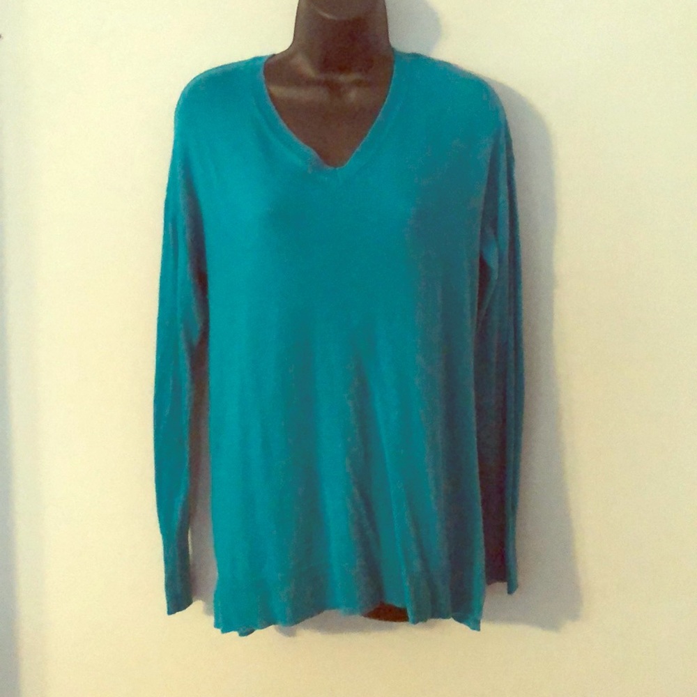 LAST CHANCE! A New Day green/teal lightweight soft sweater